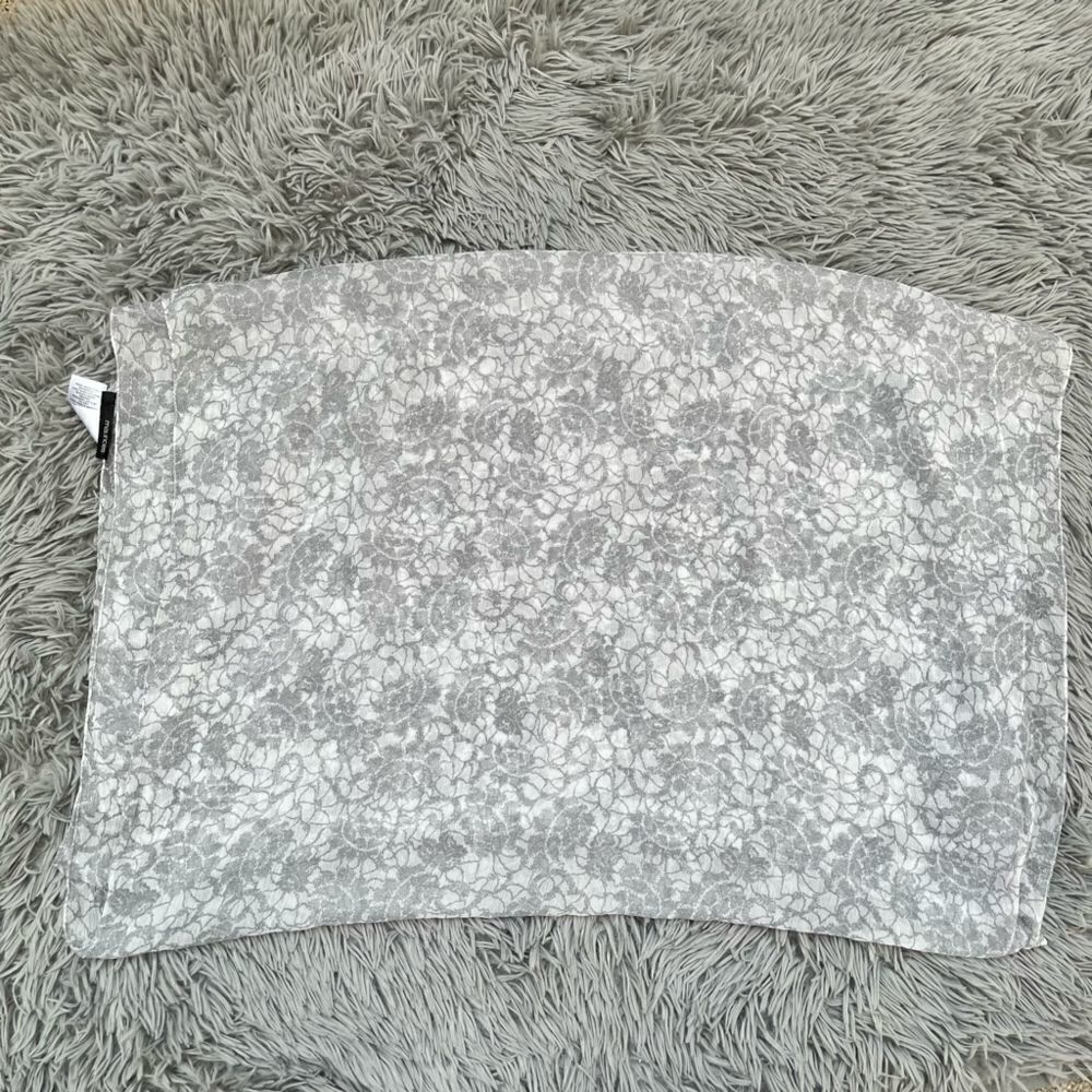 Maurices Gray and White Lightweight Spring Infinity Scarf